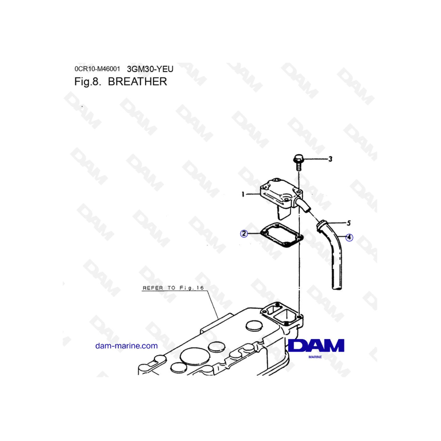 Yanmar 3GM30FC-YEU - BREATHER