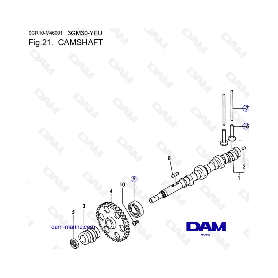 Yanmar 3GM30FC-YEU - CAMSHAFT