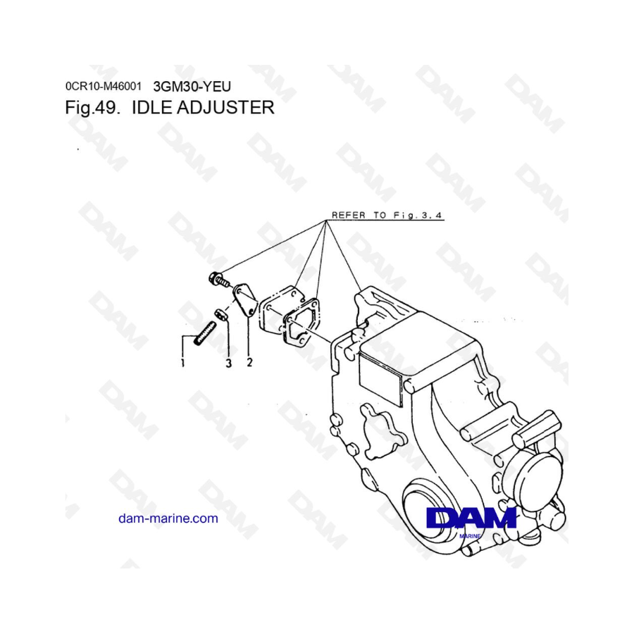 Yanmar 3GM30FC-YEU - IDLE ADJUSTER