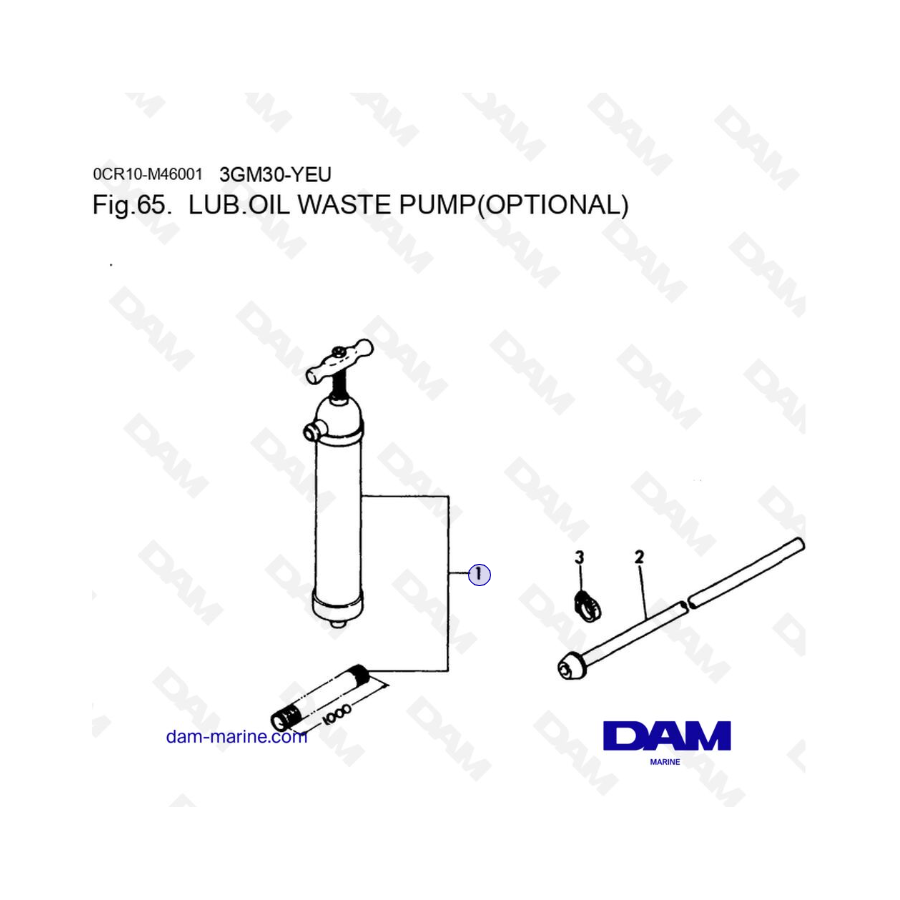 Yanmar 3GM30FC-YEU - LUB.OIL WASTE PUMP(OPTIONAL)