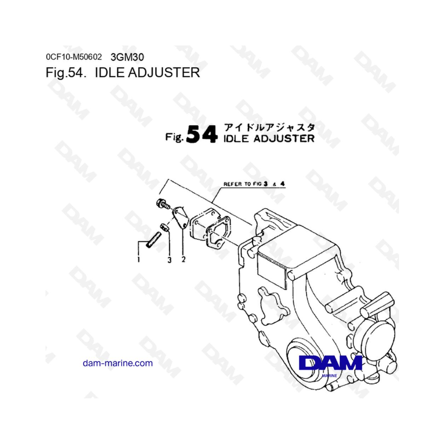 Yanmar Marine 3GM30FC - IDLE ADJUSTER