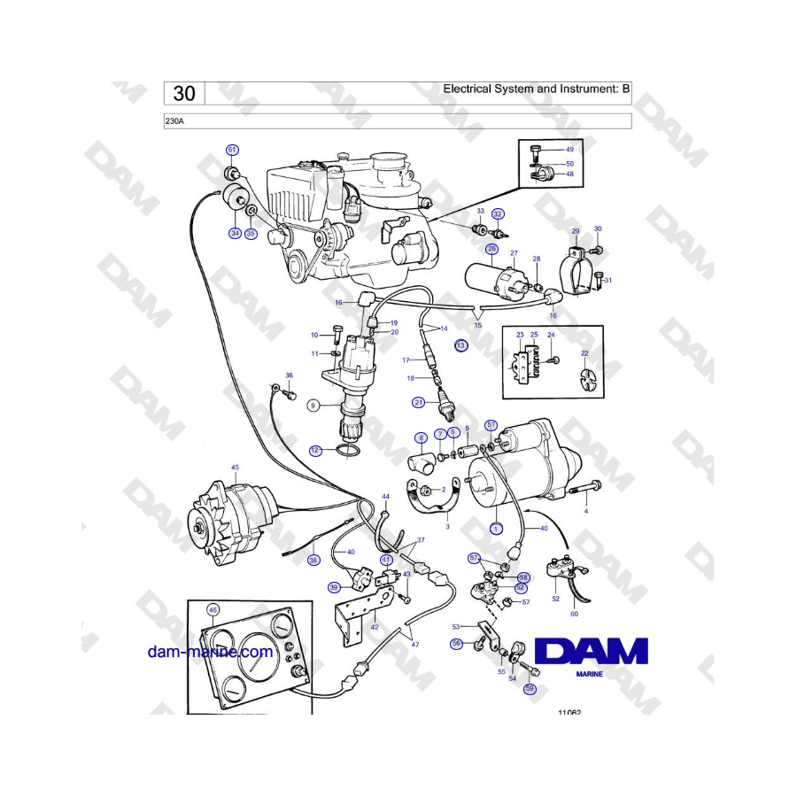 Volvo Penta 230A - Electrical System and Instrument: B