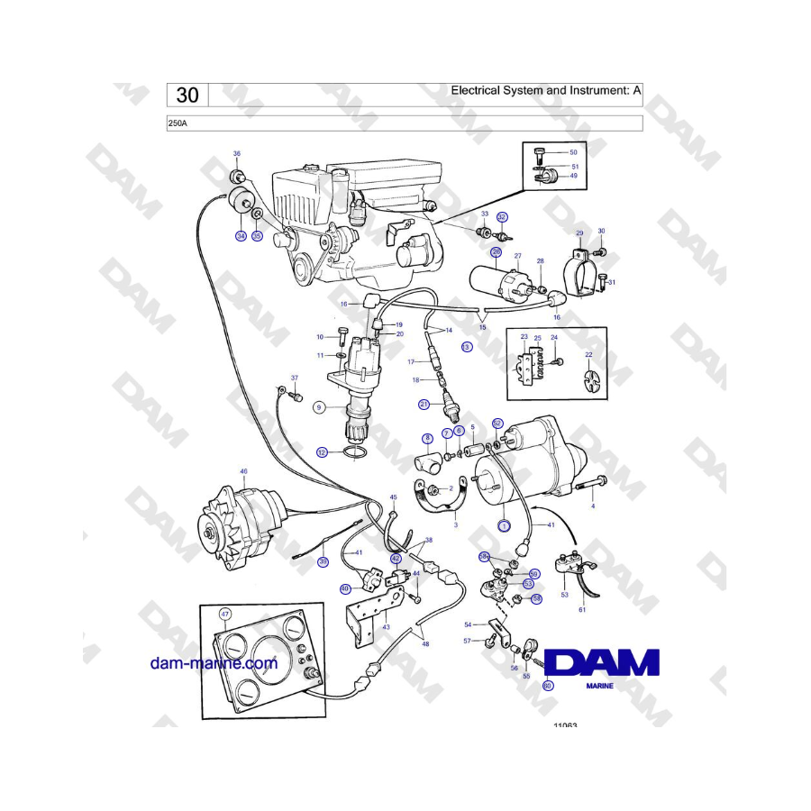 Volvo Penta 250A - Electrical System and Instrument: A