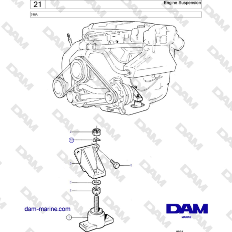 Volvo Penta 740A - Engine Suspension