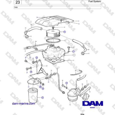 Volvo Penta 740A - Fuel System