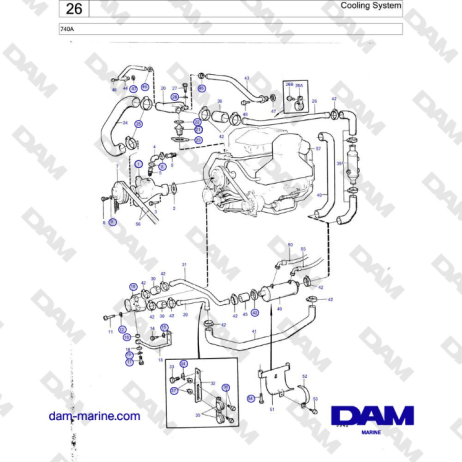 Volvo Penta 740A - Cooling System