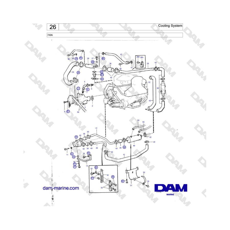 Volvo Penta 740A - Cooling System