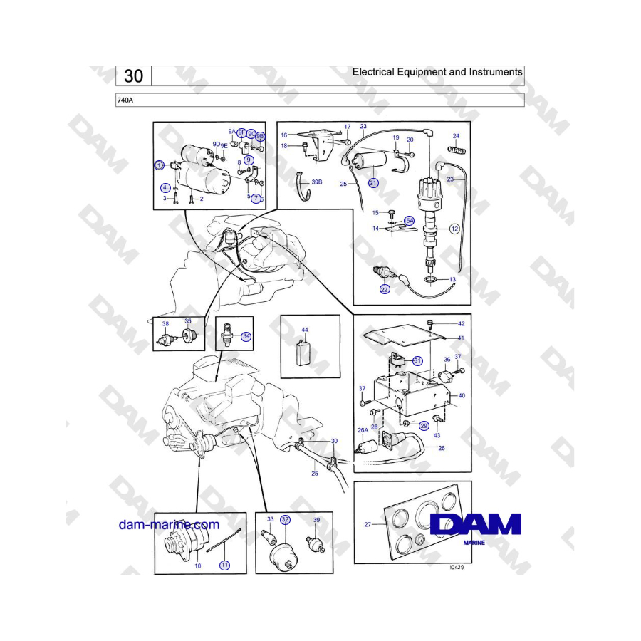 Volvo Penta 740A - Electrical Equipment and Instruments