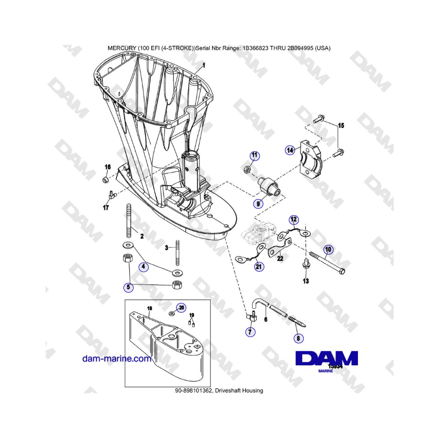 Mercruiser EFI 100 (4-STROKE) - Driveshaft Housing