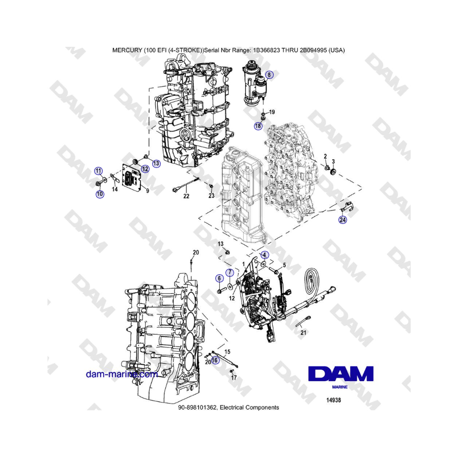 Mercruiser EFI 100 (4-STROKE) - Electrical Components