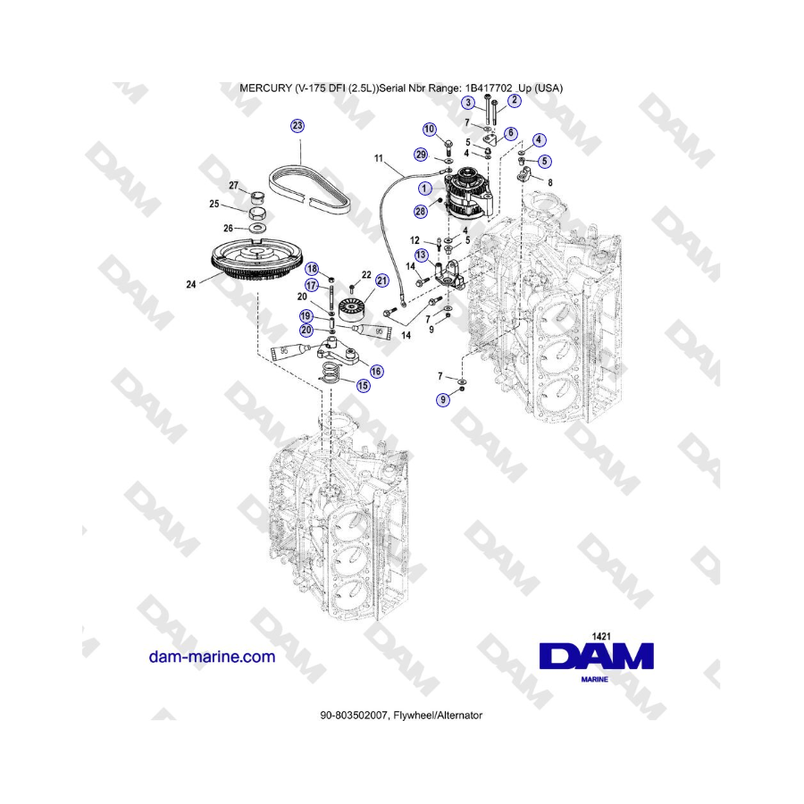 Mercury Verado 175 - Flywheel/Alternator