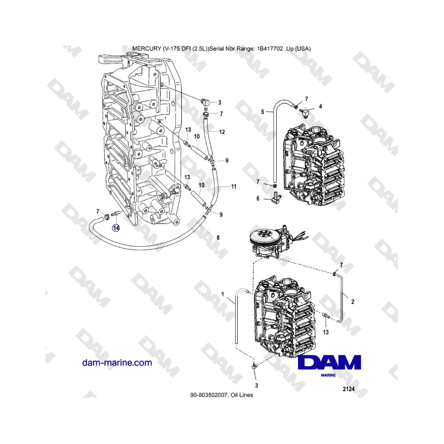 Mercury Verado 175 - Oil Lines