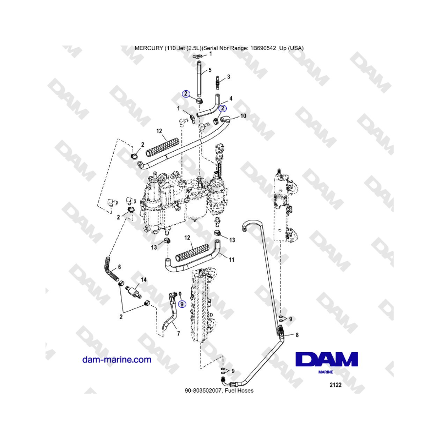 Mercury 110 EFI - Fuel Hoses