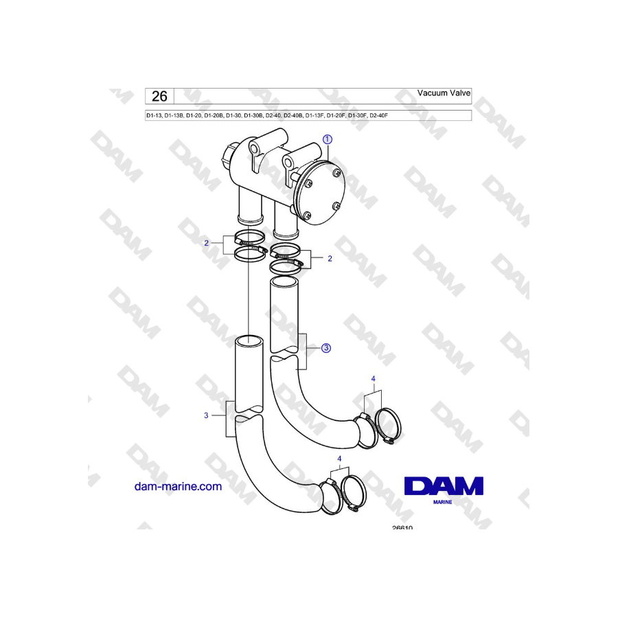 Volvo Penta D2-40, D2-40B, D2-40F - Vacuum Valve