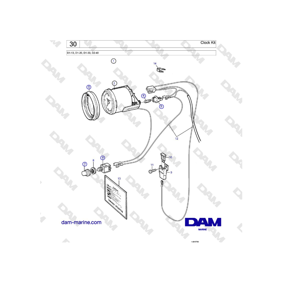 Volvo Penta D2-40 - Clock Kit