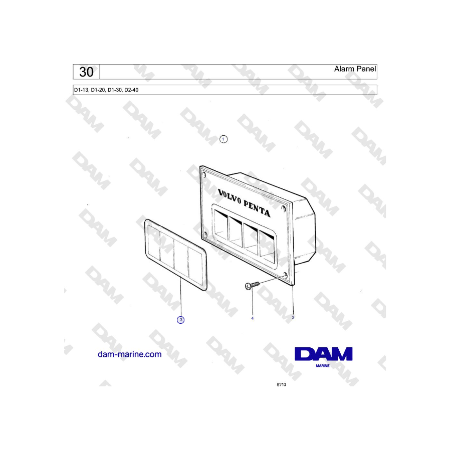 Volvo Penta D2-40 - Alarm Panel