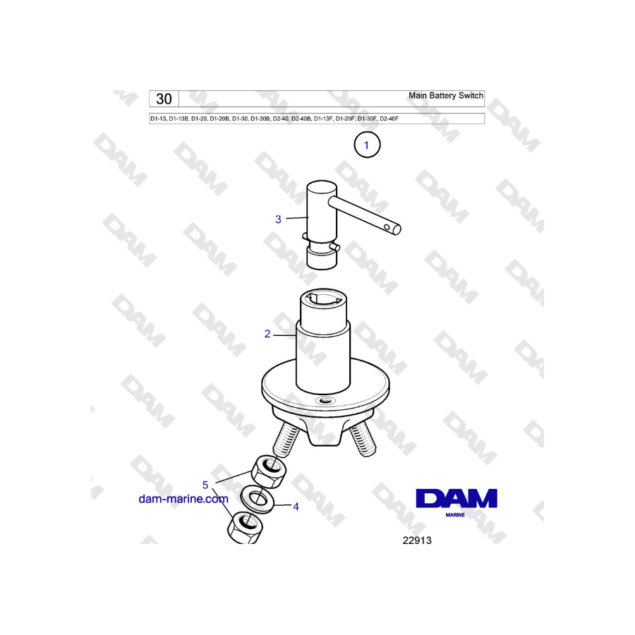 Volvo Penta D2-40 - Main Battery Switch