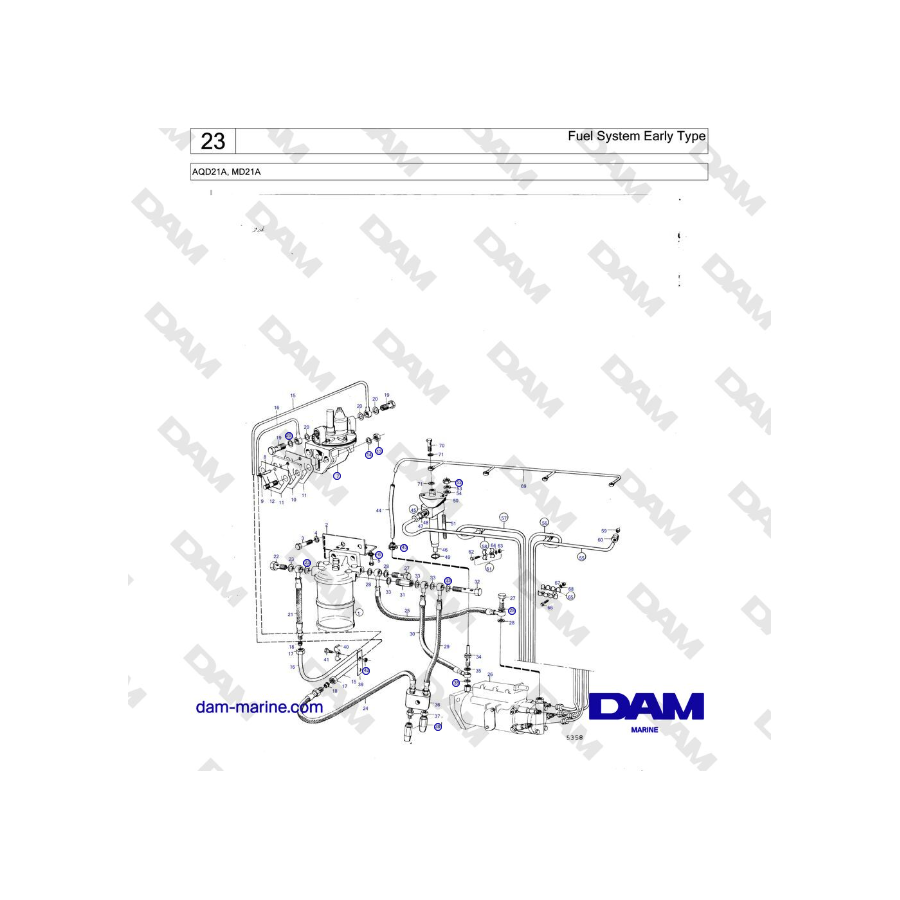 Volvo Penta MD21A - Fuel System Early Type