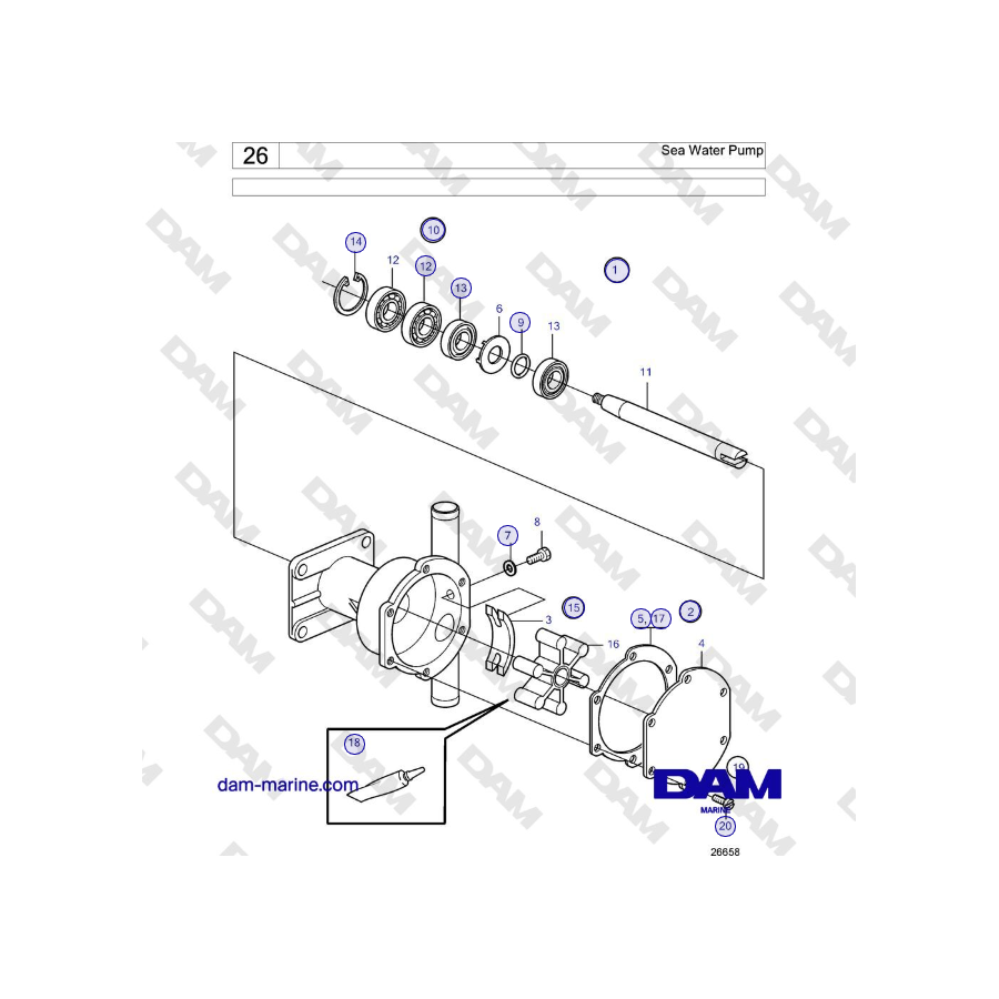 Volvo Penta MD21A - Sea Water Pump