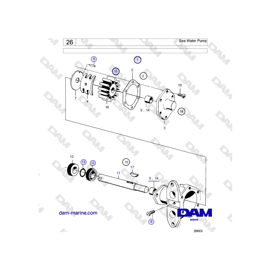 Volvo Penta MD21A - Sea Water Pump