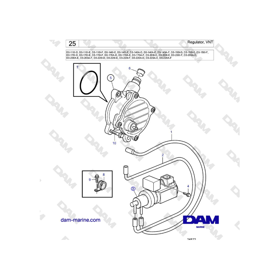 Volvo Penta D3-220A-F - Regulator, VNT