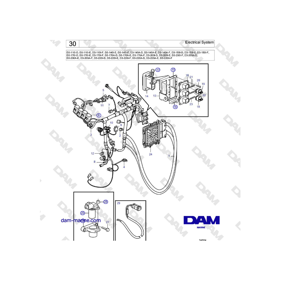 Volvo Penta D3-220A-F - Electrical System