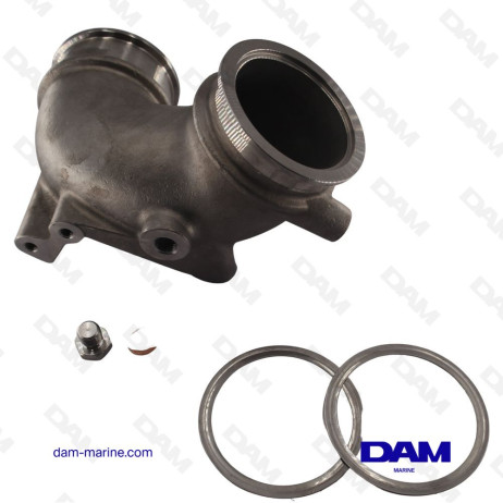 CODO DE ESCAPE DE ACERO INOXIDABLE YANMAR 6LP