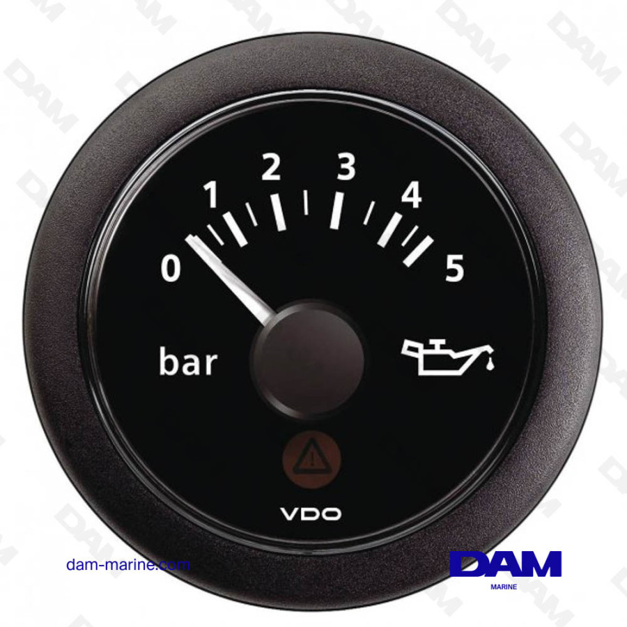 OIL PRESSURE GAUGE VDO BLACK 5BAR