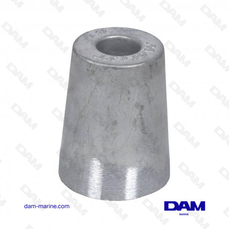 ANODE EMBOUT ARBRE 6 PANS 45MM