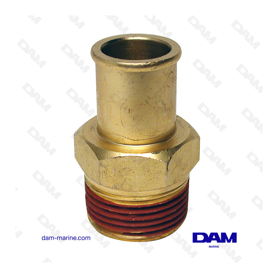 BRASS STRAIGHT WATER CONNECTOR - 3/4 X 19MM