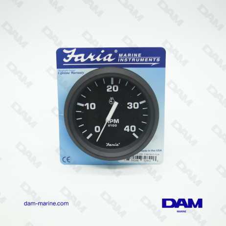 TACOMETRO DIESEL NEGRO 0-4000 RPM