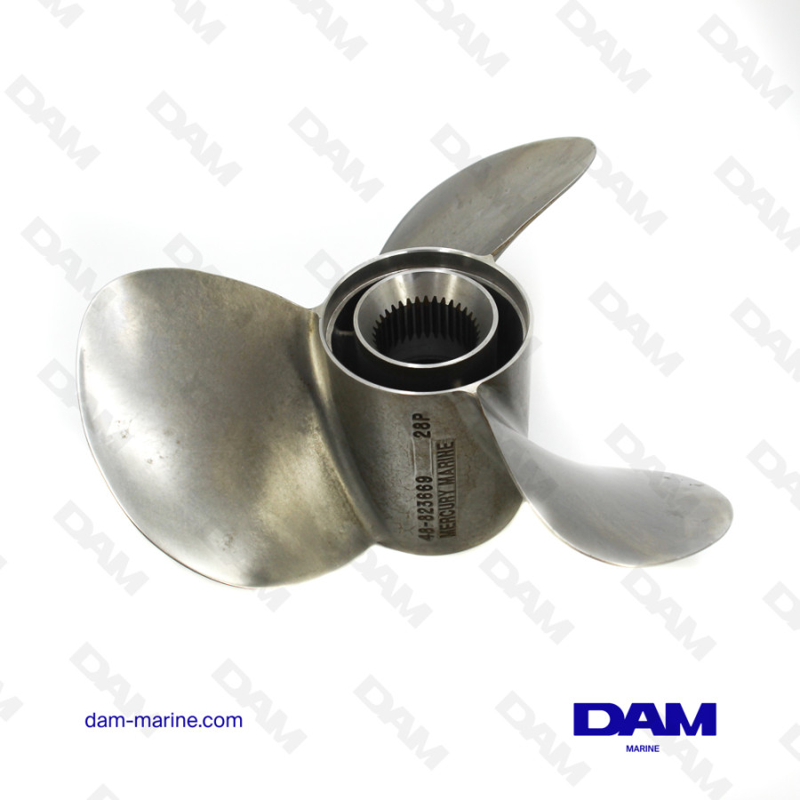 STAINLESS STEEL PROPELLER MERCRUISER BRAVO III 3P LH 15X28 - 48-823669A60