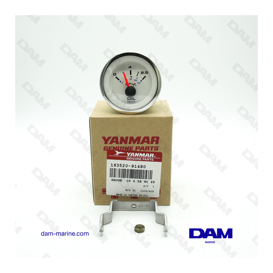 OIL PRESSURE GAUGE 8.5BAR BL/CHR 163520-91480