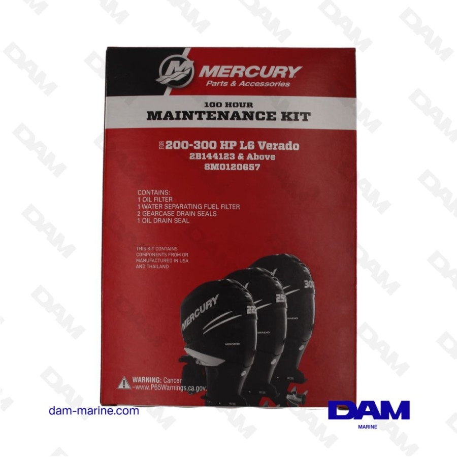 KIT DE MANTENIMIENTO MERCURY VERADO L6 - 100HRS AP 2B144123