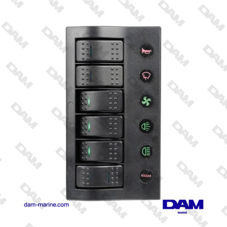 COMPACT PCP ELECTRICAL PANEL 6 SWITCHES