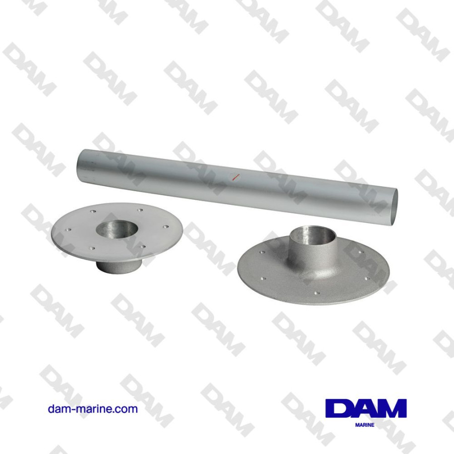 PATA DE MESA Ø280 + TUBO Ø80 675MM ALUMINIO