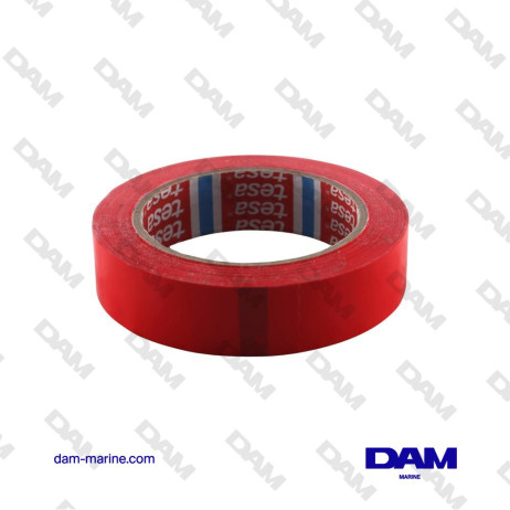 CINTA DE ENMASCARAR ADHESIVA PVC ROJA 24MM - 50M