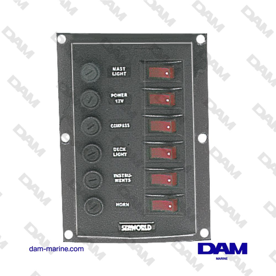 VERTICAL ELECTRIC PANEL 6 SWITCHES