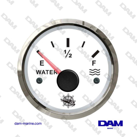 WHITE WATER LEVEL GAUGE 0-190 OHM