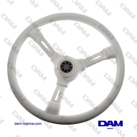 3-SPOKE STEERING WHEEL WHITE 355MM