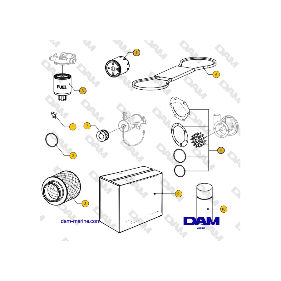 Vetus M2.13 / M2.18 - Service parts