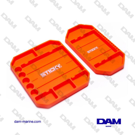 PLATEAUX ANTIDERAPANT POUR PIECES ORANGE - 2PCS