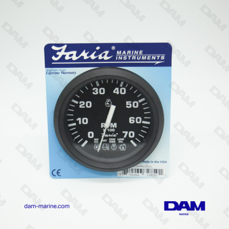 TACHOMETER BLACK SYSTEM CHECK BRP 0-7000 TRS