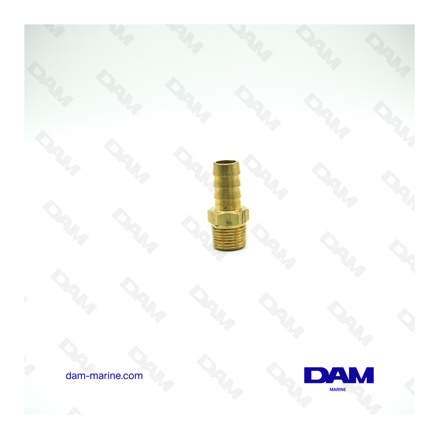 BRASS STRAIGHT WATER CONNECTOR - 3/8 X 13MM