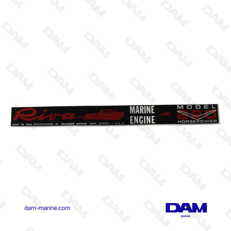 STICKER ROCKER COVER COMPLETE RIVA 220HP