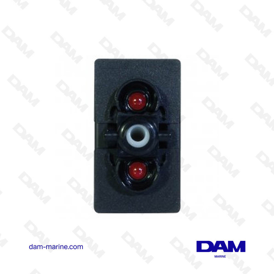 INTERRUPTOR ON-OFF-ON ILUMINADO 12V BLANCO