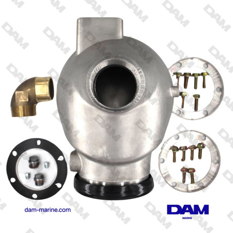 CODO ESCAPE ACERO INOXIDABLE VOLVO D12-TAMD164-165