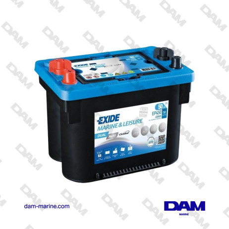 BATTERY EXIDE DUAL AGM 50A