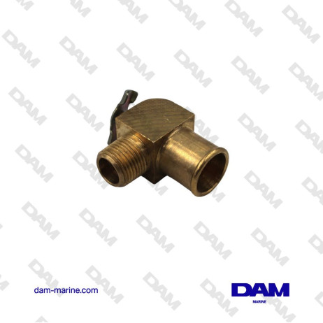 BRASS ELBOW WATER FITTING 90° MM - 1/2 X 1 - PURGE