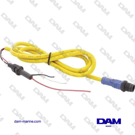 CABLE ALIMENTATION NMEA2000 AVEC CONNECTEUR MALE , FUSIBLE 3A , 1 METRE